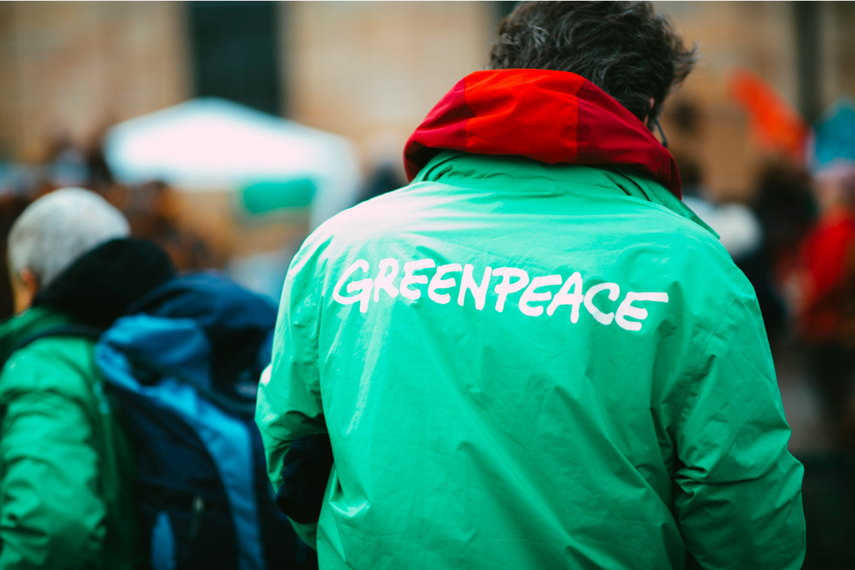 Image of person in Greenpeace jacket