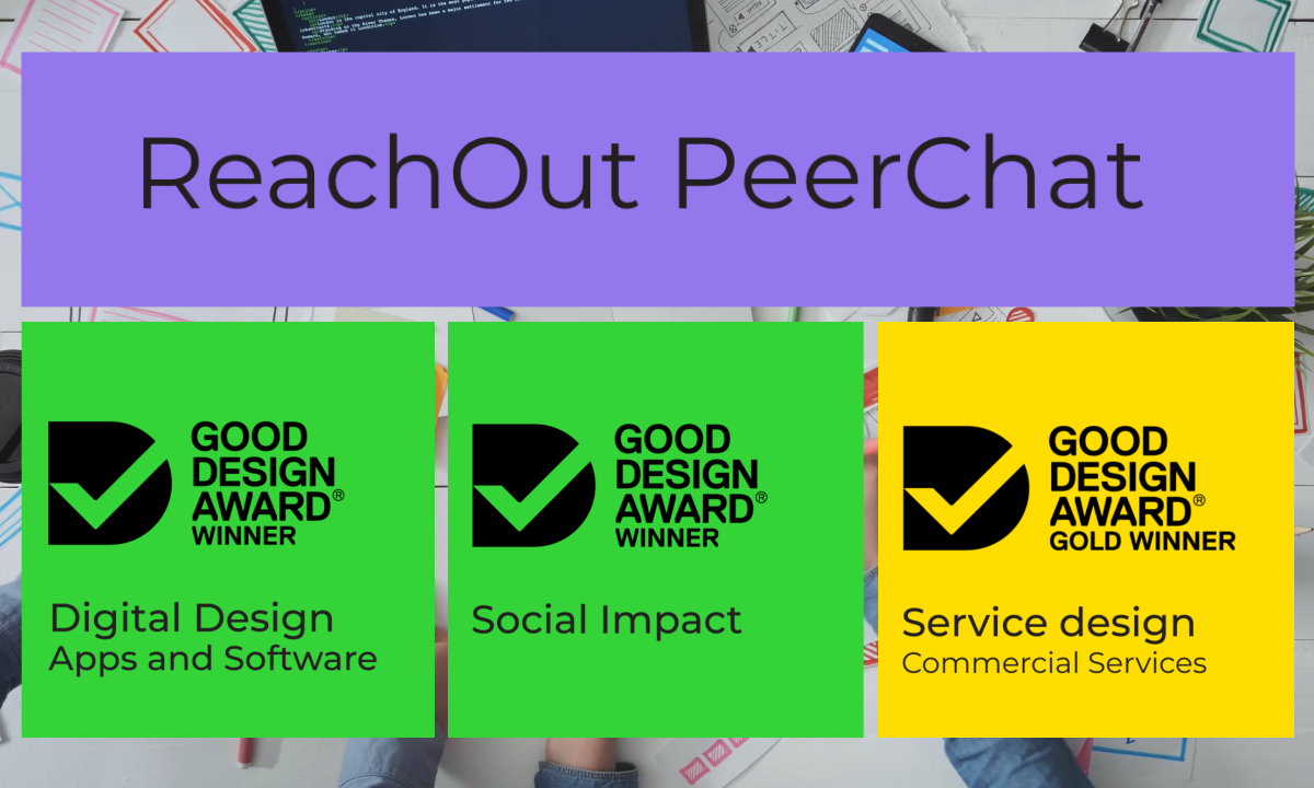 ReachOut PeerChat Recognised as a “Multi-award winner” in the Good Design Awards